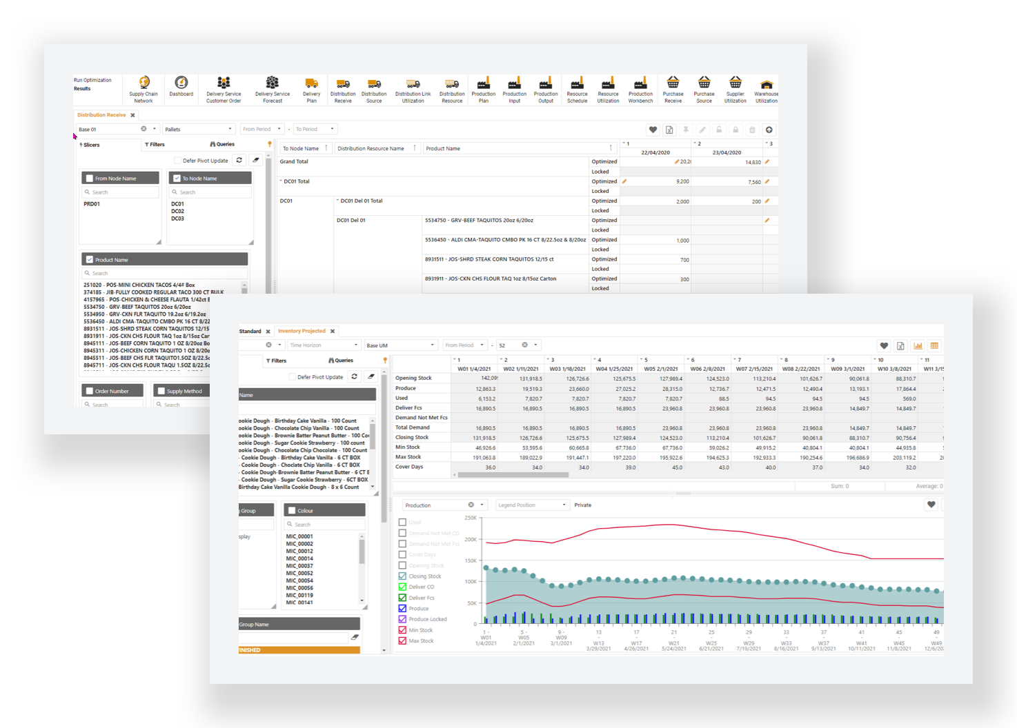 Inventory Optimization Screens - Optimity Software