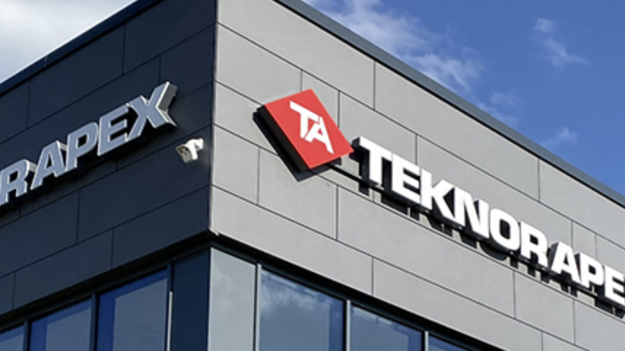 Teknor Apex logo on building